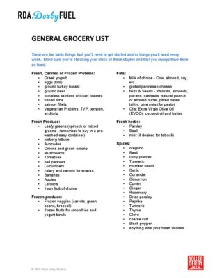 7-General Grocery List